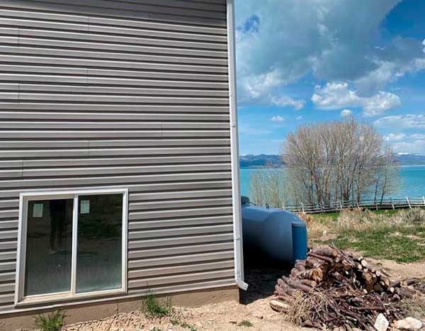 House With Roof Gutter